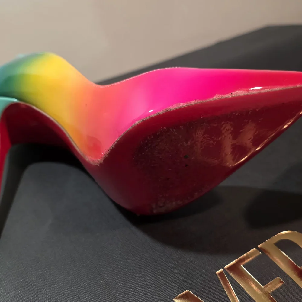 Multicolor Gradient Stiletto Heels Pigalle 100m Size 37. Comes With Box - Picture 2 of 6
